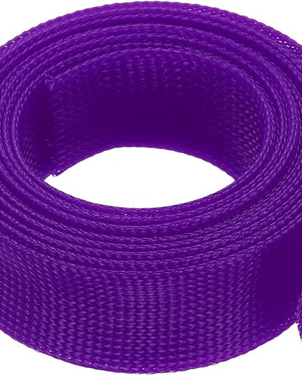 uxcell Expandable Sleeving,2 3/8-inch 10ft Cable Sleeve, Purple