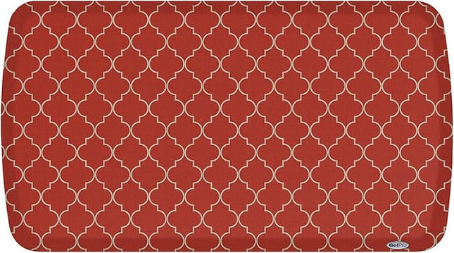 GelPro Elite Premier Anti-Fatigue Kitchen Comfort Floor Mat, 20x36", Trellis Red Chile Stain Resistant Surface with therapeutic gel and energy-return foam for health & wellness, Trellis Red Chile