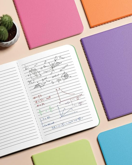 12 PCS Colorful Notebook Journals Bulk, Lined Paper, College Ruled, 60 Pages, 5.5"x8.3", A5 Size, Travel Journal Set for Travelers, Students and Office, Writing Diary Subject Notebooks Planner