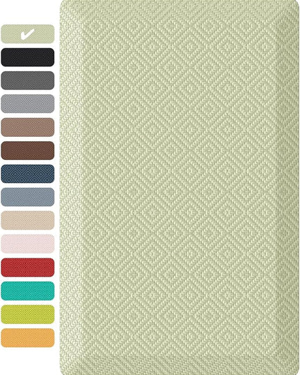Ophanie Kitchen Mats for Floor, 3/4 Inch Thick Kitchen Rugs, 20''x32'' Anti Fatigue Standing Cushioned Mat, Waterproof,Comfort Ergonomic Mat for Office, Home, Sink, Sage Green Non-Slip Bottom
