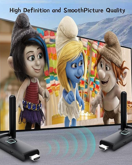 Wireless HDMI 4 Receivers and Transmitter,Up to 6 RXs,No Hot,Extender Plug and Play,165FT/50M,2.4/5G Wirelessly Simultaneous Expansion for Multiple Screens from Laptop and Camera to TVs,Projectors