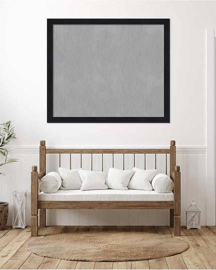 Amanti Art Black Framed Magnetic Board 45x53 Oversize Vision Board for use with Magnets, 100% Metal Sheet to Display Items as Office Decor or for Home Organization in mudroom, Kitchen or Kids Room