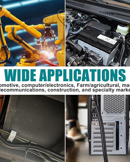3/4 Inch Wire Loom Split Tubing - 25 ft Cord Protector Electric Wires Covers, Automotive Wire Flexible Conduit