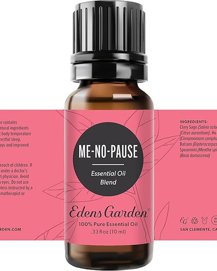 Edens Garden Me-No-Pause Essential Oil Blend- 100% Pure Premium Grade, Undiluted, Natural, Therapeutic, Aromatherapy, The Best for Diffusing, Skin, Face, Humidifiers 10 ml (.33 fl oz)
