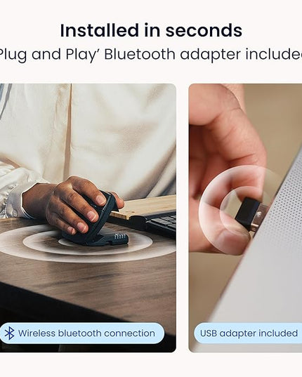 Contour Unimouse Ergonomic Vertical Mouse Adjustable 35°-70° Tilt Angle, 6 Programmable Buttons for Productivity, Customizable Thumb Rest for Wrist Pain Relief | Plug & Play Mac/PC - Wireless - Right