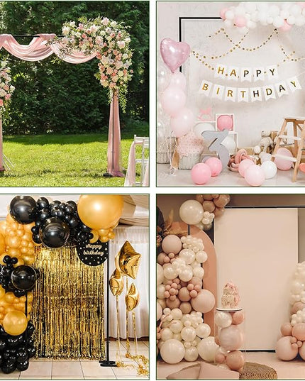Backdrop Stand,10x7Ft Photo Backdrop Stand Photo Video Studio,Heavy Duty Square Backdrop Stand for Parties Wedding Photography Baby Shower Festival Decoration,Black