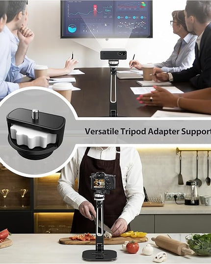 AboveTEK Tablet Stand, Multi-Angle Adjustable iPad Stand Holder, 360° Swivel Tablets Stand Aluminum Desk Mount Fits 4”-11"(Diagonal) iPad/mini/Air/Pro for Business Kiosk Office – Black