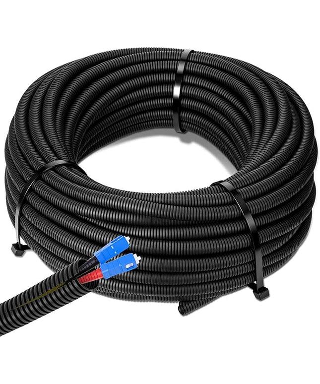 Sasylvia 1/2" x 300 ft Split Wire Loom Tubing Automotive Wire Loom Assortment Split Cable Sleeves Bulk Flexible Electrical Conduit Protective Kit