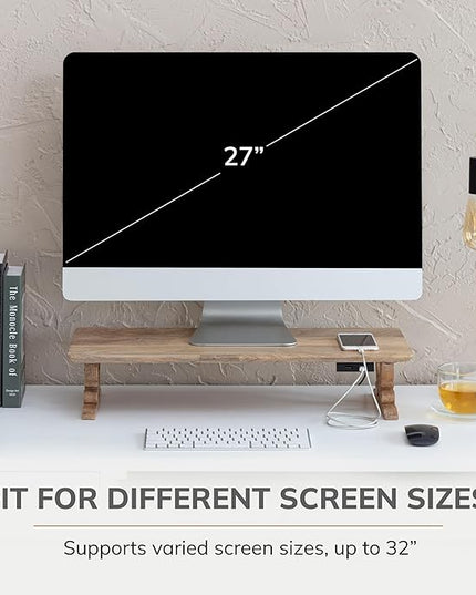 Anji Mountain Monitor Stand - Desktop Organizer & Laptop Riser, Ergonomic Monitor Riser, Space-Saving Monitor Stand for Desk, Durable Construction, Easy Assembly, Ideal for Home & Office