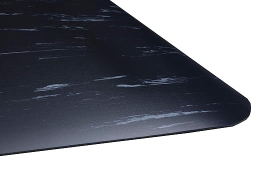Guardian Marble Top Anti-Fatigue Floor Mat, Vinyl, 3'x5', Black, Black Marble (34366030CD)