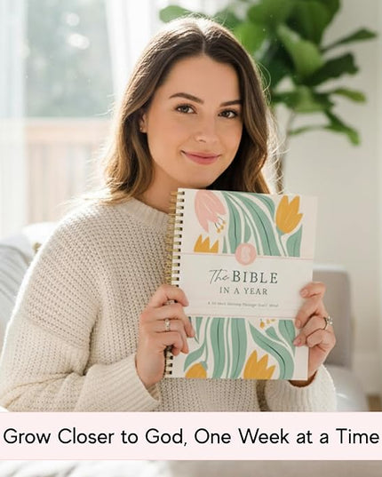 Official Spiral Bible® The Bible in a Year | 52 Week Guided Bible Study & Daily Reading Plan | Spiritual Companion & Journal for Adults & Teens | 8.5" x 11" Notebook