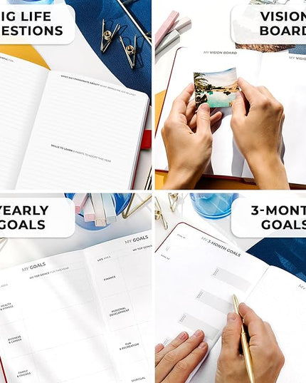 Clever Fox Planner Premium Edition – Undated Luxurious Weekly & Monthly Planner to Increase Productivity and Hit Your Goals – Organizer – Start Anytime, A5, Lasts 1 Year, Red (Weekly)