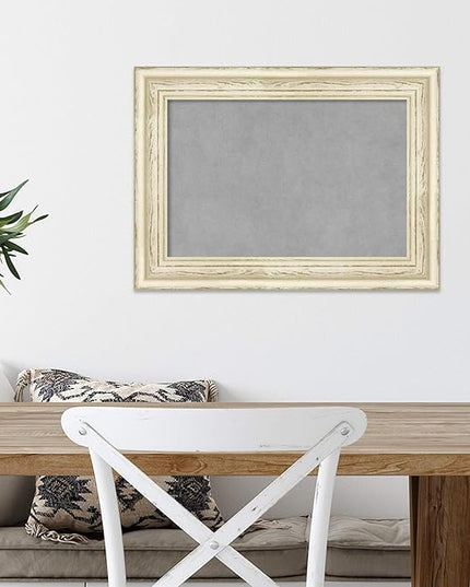 Amanti Art White Framed Magnetic Board 16x22 Small Vision Board for use with Magnets, 100% Metal Sheet to Display Items as Office Decor or for Home Organization in mudroom, Kitchen or Kids Room