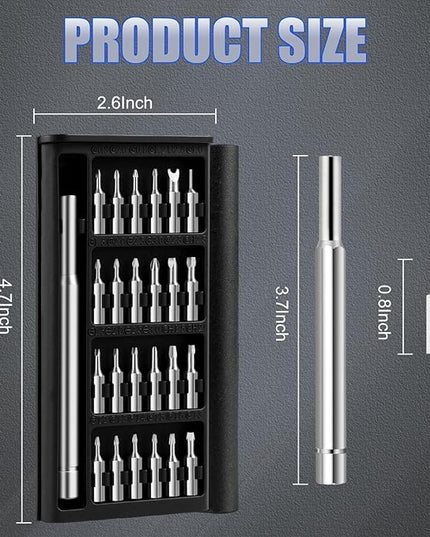25 in 1 Precision Screwdriver Set, Mini Professional Repair Tool Kit, Super Durable Screwdriver Fits for Watch, Laptop, Eyeglasses, Computer, Electronic, Camera