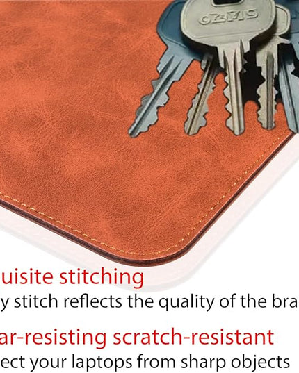 Genuine Leather Laptop Sleeve Compatible with 13 Inch MacBook Air M4 M3 M2 M1,Vertical Case for MacBook Pro M2 2022 M1 2020-2016, Brown