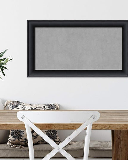 Amanti Art Black Framed Magnetic Board 15x27 Small Vision Board for use with Magnets, 100% Metal Sheet to Display Items as Office Decor or for Home Organization in mudroom, Kitchen or Kids Room