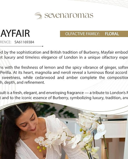 SevenAromas Hotel Scent Diffuser Oil, Luxury Hotel-Inspired Essential Oil for Aromatherapy & HVAC Diffusers – Premium Dropper Bottle - 145 ml 5 FL oz (Mayfair)