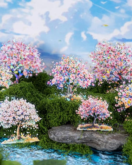 AuriicLeaf Flower Tree Scrapbook Stickers Set, 60PCS Holographic Ephemera for Scrapbooking, Junk Journaling, Crafting, DIY Projects, Diaries, and Art Supplies
