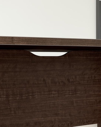 Bush Business Furniture 96-inch Office Conference Table with Wood Base, Boardroom Meeting Space for 8 Users, Mocha Cherry