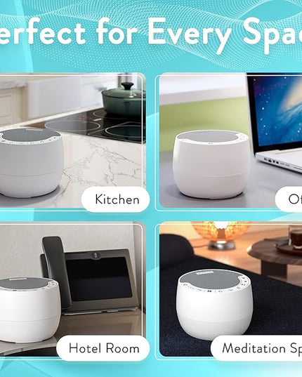 Serene Evolution White Noise Sound Machine with Remote Control - 70 Sound Options for Sleeping Adults and Babies - White Noise Machine for Office Privacy, Noise Canceling with Ocean and Rain Sounds