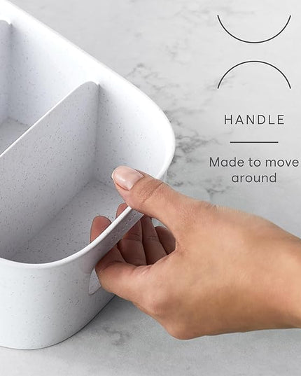 YouCopia ShelfBin Packet Organizer, 4-Tier Stairstep Raised Divided Bin, BPA-Free Storage Caddy for Kitchen Pantry and Cabinet Organization, Tea Bags, Medicine, and More