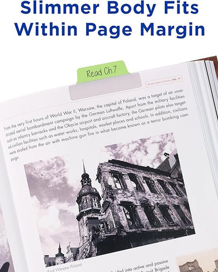 Avery Margin Ultra Tabs, 24 Repositionable Sticky Tabs, 2.5" x 1", 2-Side Writable Page Markers in Assorted Pastel Colors, 72 Pack (74769)