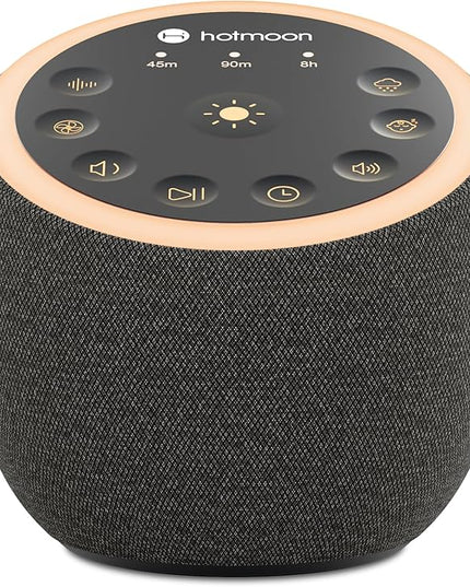 Hotmoon Sound Machine for Sleep, Cocoon 2 White Noise Sound Machine with 40 Non-Looping Sounds, Dual-Speaker & Timer, 8 Night Light, Pink Brown Green Noise for Sleeping Adults, Office Privacy, Plug-in