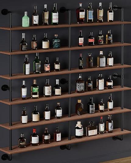 Floating Shelves for Wall Living Room Shelves Bookshelf Industrial Pipe Shelving Shelf Real Wood Planks 60 inch Rustic Wall Shelves Hanging Bookshelves Farmhouse Kitchen Bar Shelving