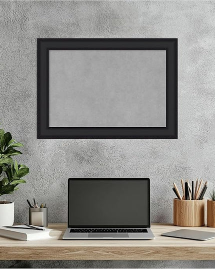 Amanti Art Black Framed Magnetic Board 15x21 Small Vision Board for use with Magnets, 100% Metal Sheet to Display Items as Office Decor or for Home Organization in mudroom, Kitchen or Kids Room