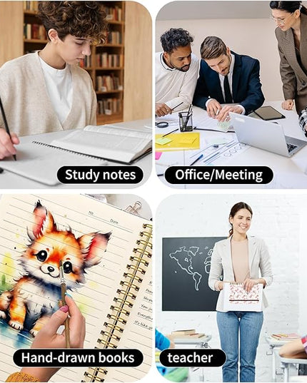 Spiral Journal Notebook, A5 Cute Notebooks for Women Men, College Ruled Hardcover Notebook for Work & Note Taking, 60 Pages Double-Wire Journals for Writing (Coquette Pink cowgirl Boots)