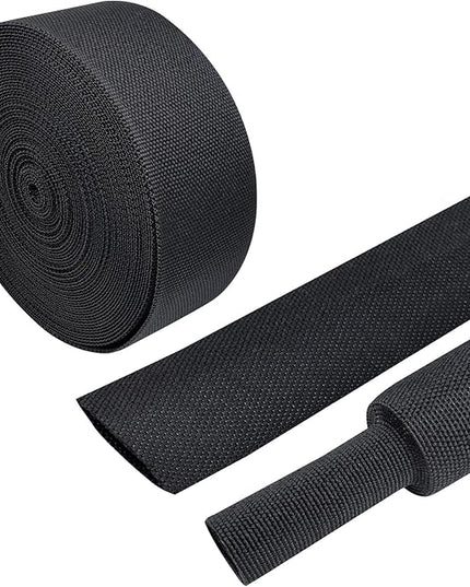 Heat Shrink Wire Loom 2:1 Shrinkable Braided Cable Sleeve 1-3/8 Inch ID-46ft Abrasion Protection Flexibility Fabric Wiring Harness Cover Sheath