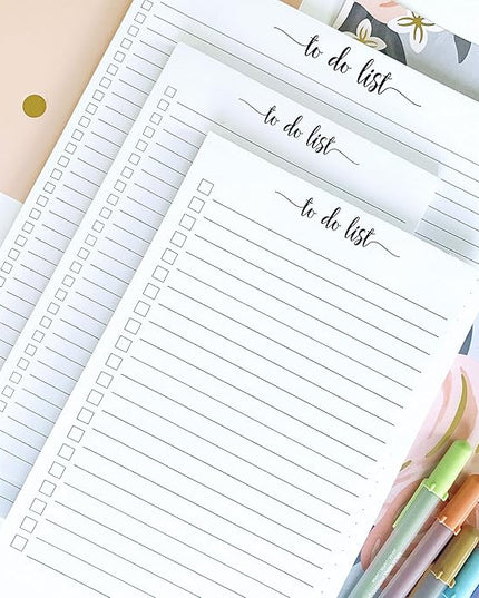 321Done To Do List Notepad - Pack of 2-50 Sheets (5.5" x 8.5") To-Do's Notepad Tear Off, Planning Memo Pad, Planner Checklist Organizing - Wide-Ruled