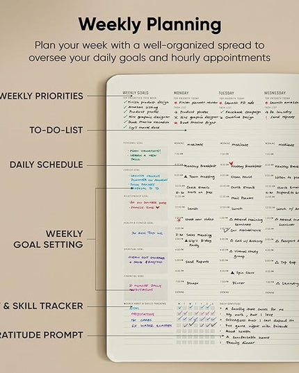 Hourly Planner & Appointment Book (8.5” x 11”) - Premium Hourly Planner with Daily Schedule & 30-Minute Time Slots for Better Time Management by PRODUCTIVITY STORE (A4, Gray)