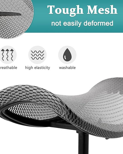 Footrest for Desk Adjustable Height 2-in-1 Function Rotatable Ergonomic Under Desk Footrest Ottoman Stool Rolling Leg Rest for Home Office (Gray)