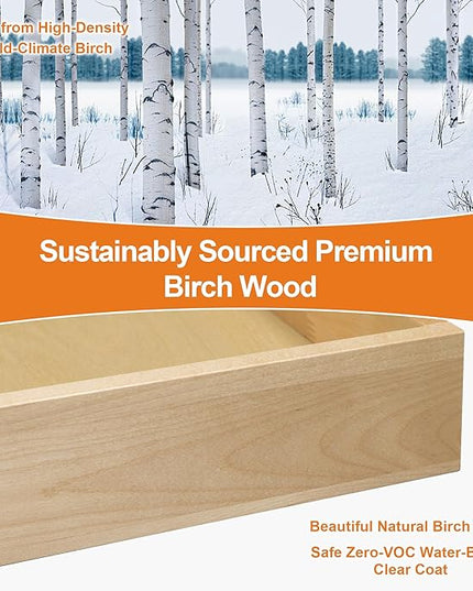 ALINE FURNITURE Pull Out Drawers for Cabinets Birch Wood, 21" W X 21" D Soft Close Slide Out Drawer for Kitchen Cabinets, Pull-out Shelves, Sliding Shelf for Pantry Cabinet Organizer