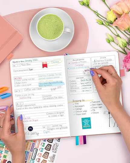 GoGirl Planner and Organizer for Women – A5 Size Weekly Planner, Goals Journal & Agenda to Improve Time Management, Productivity & Live Happier. Undated – Start Anytime, Lasts 1 Year – Peach Pink