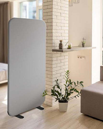DECOLAB Standing Room Dividers, Privacy Divider Panel Wall, Portable Divider Separator Screen for Classroom, Office, Studio, Home, Scratch Resistance, 29x65 inch, Steel