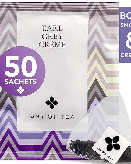 Art of Tea | Organic Earl Grey Crème Tea| 50 Eco Friendly Assorted Tea Bags