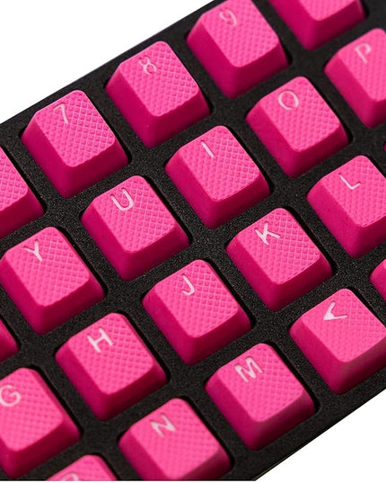 TAI-HAO 42 Rubber Gaming Keycaps Compatible with All MX Types Keyboards - Neon Pink