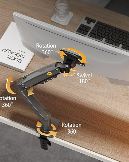 NB North Bayou Monitor Mount,Fits 17-30" or Bigger Computer Monitors(Within 19.8lbs), Adjustable Stand with Tilt Rotation Swivel Function, Desk Mount F80