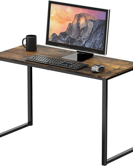 SHW Mission 32-Inch Home Office Computer Desk, Rustic Brown
