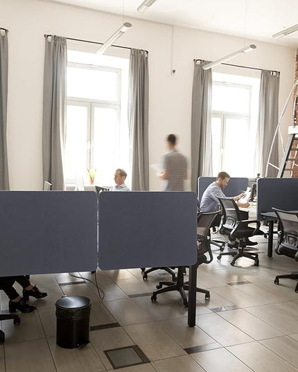 Progressive Desk Privacy Acoustic Panel 47″ - Desk Divider - 47 Inch Sound Proof Dividers - Dark Gray