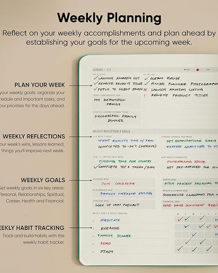 Dated, 2026 Planner, 8.5" x 11" - The #1 Productivity Planner to Achieve Your 2026 Goals - Planner 2026-2027 by PRODUCTIVITY STORE (A4, TEAL)