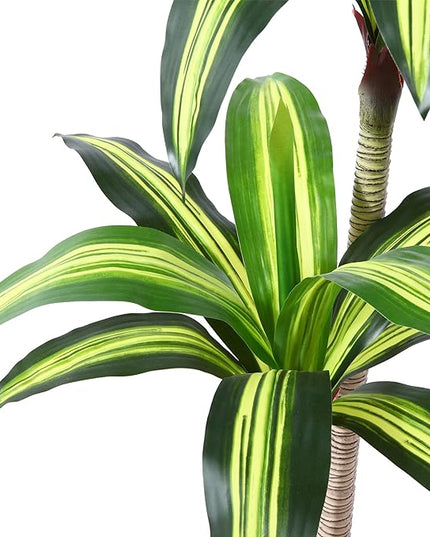 Ferrgoal Artificial Plants, 6 Ft Dracaena Tree Faux Plants Indoor Outdoor Decor Fake Tree with Woven Seagrass Basket Plants for Home Decor Office Living Room Porch Patio Housewarming