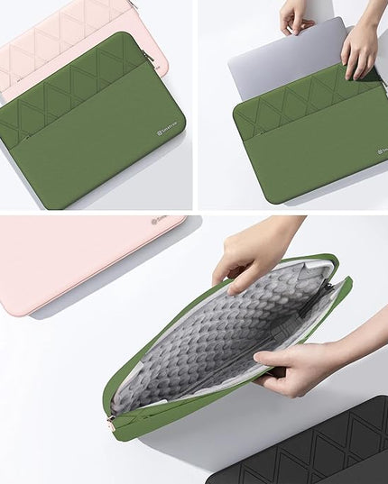 Smatree Laptop Sleeve for 16 inch ASUS Vivobook 16 M1607/S 16 Flip TP3604/S 16 Flip OLED TN3604YA, for 16 inch Vivobook Pro 16 K6602/16X OLED/16X N7601, Case with Pocket, Green(E638G)