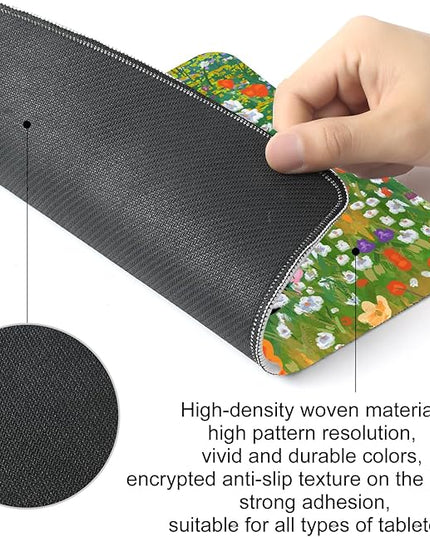 Black Cat Square Mouse Pad,Non-Slip Rubber Base Mouse Pad,Home Office Decoration Desktop Accessory,Laptop Mouse Pad for Office Laptops,9.4x7.8x0.12in