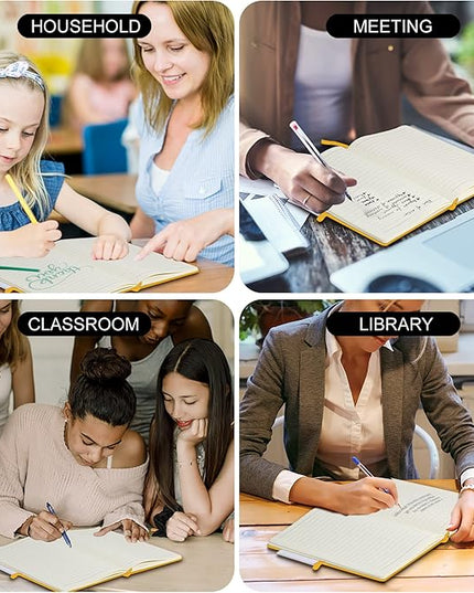 20 Pack Journals for Writing College Ruled Notebooks Journal in Bulk, Hardcover Notebooks (200Pages) for Note Talking, Lined Bullet Journals for Home School Office, 5.7"x8.4", Yellow