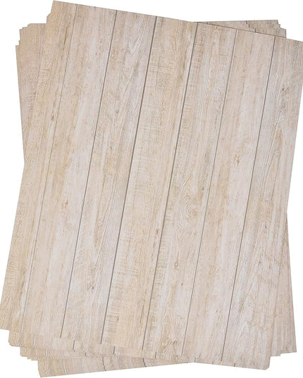 Gift Boutique 100 Rustic Wood Grain Stationery Paper Letterhead Sheet Vintage Wooden Design 8.5" x 11" Double Sided For Scrapbooking Invitation Crafts