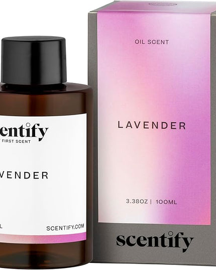 Scentify Lavender Musk Aroma Oil Refill Scent for Oil Diffusers - Bergamot, Vanilla, Cedarwood Scents - Luxurious Relaxing Aromatherapy Diffuser Fragrance 100ml, 3.38 oz