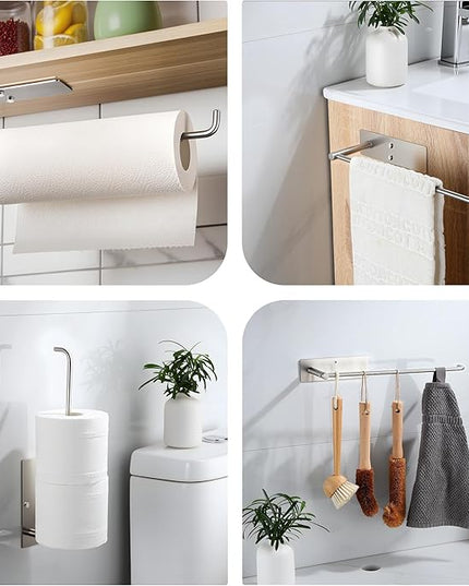 YIGII Wall Mount Paper Towel Holder, Under Cabinet Paper Towel Rack